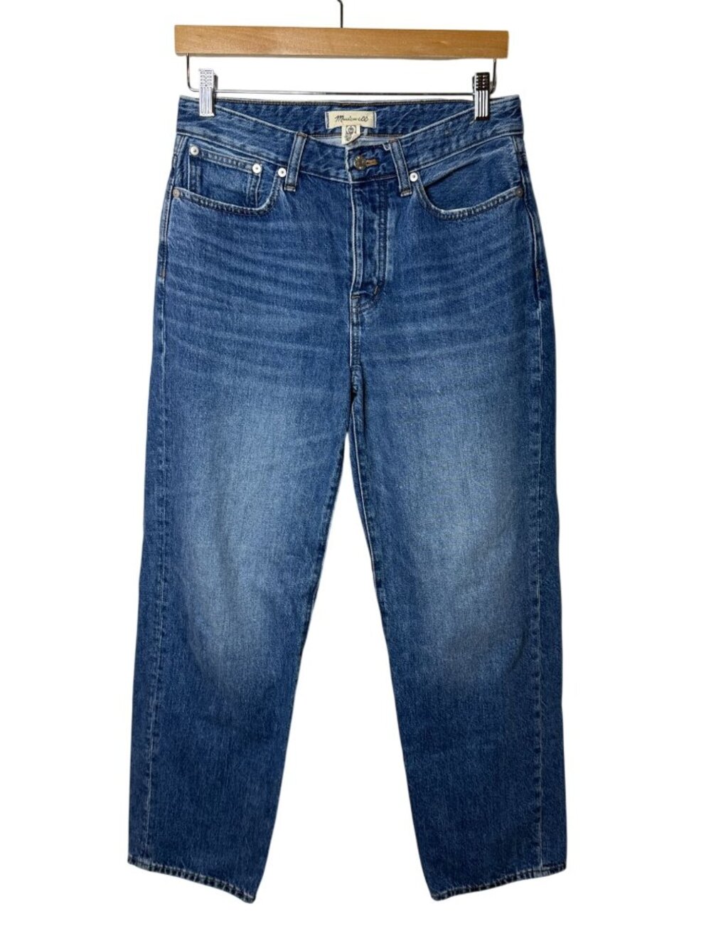 Madewell Curvy Low-Slung Straight Jeans Size 26 Medium Wash